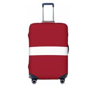 Luggage Cover - Travel Suitcase Protector Flag of Latvia Anti-Scratch Sleeves for Adult Suitcases (18-32 In), Black, Medium