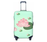 Luggage Cover - Travel Suitcase Protector Lotus flowers waiting to bloom Anti-Scratch Sleeves for Adult Suitcases (18-32 In), Black, M