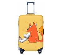 Luggage Cover - Travel Suitcase Protector Sunflower seeds and foxes Anti-Scratch Sleeves for Adult Suitcases (18-32 In), Black, X-Large