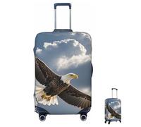 Luggage Cover Washable Elastic Eagle Flies in the Sky Travel Baggage Cover Fashion Anti-Scratch Suitcase Protector Decoraitve Fits 18-32 Inch Luggages Small