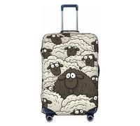 Luggage Covers Cartoon Black White Sheep Print Elastic Protective Washable Luggage Cover Travel Dust-Proof Suitcase Cover For 18-32 Inch Luggage