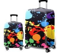 Luggage Covers Protector Travel Trolley Case Suitcase Protective Cover Stretch Dust Covers for Travel Accessories Luggage Supplies,Camouflage Graffiti Planet Prints (Pattern 2,M (22-24 inch))