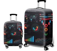 Luggage Covers Protector Travel Trolley Case Suitcase Protective Cover Stretch Dust Covers for Travel Accessories Luggage Supplies,Camouflage Graffiti Planet Prints (Pattern 3,S (18-21 inch))