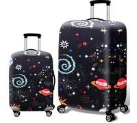 Luggage Covers Protector Travel Trolley Case Suitcase Protective Cover Stretch Dust Covers for Travel Accessories Luggage Supplies,Camouflage Graffiti Planet Prints (Pattern 1,S (18-21 inch))