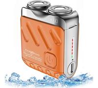 Luggage Electric Shaver, 2025 New Beard Shaver Mini, Portable Suitcase Design Double-Ring Magnetic Cutter, Portable Razor Traveller Mini Shaving for Men Ipx7 Waterproof for Men's Favorite (Orange)
