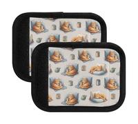 Luggage Handle Wrap Cute Kitten Orange Tabby Cats Bag Handle Wrap Handle Covers for Suitcase, Carry On, Backpacks, Cute Kitten Orange Tabby Cats, one sizex4