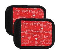 Luggage Handle Wrap Red Love Hearts No-Slip Handle Protector Covers Soft Grip Handle Cover for Suitcase Shopping Bag, Red Love Hearts, one sizex2