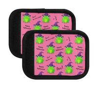 Luggage Handle Wraps Cute Green Frogs Wizard Pink Suitcase Handle Wraps Soft Grip Handle Cover for Suitcase Shopping, Cute Green Frogs Wizard Pink, one sizex2