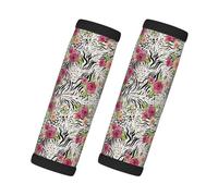 Luggage Handle Wraps For Suitcase - Roses Mixed Zebra Suitcase Tags Identifiers For Suitcases, Fun Luggage Handle Covers, Travel Luggage Accessories Essentials For Flying