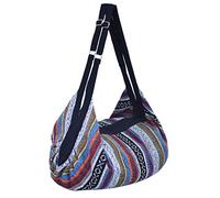 Luggage Hobo Crossbody Bag Shoulder Bag Travel Bag Messenger Bag Hippie Boho Bohemian Large Purse (RainbowGrey)