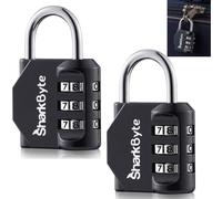 Luggage Locks - 3-Dial Weatherproof Outdoor Security Combination Padlock, Small Travel Lock for Suitcases Luggage Travel Bag Gym Lockers Code PadLock