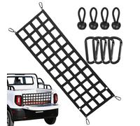 Luggage Net Tailgate - V Protected Luggage Net, Bungee Luggage Net, Premium Pickup Truck Cargo Bed Tailgate Net with Carabiner Hook, Car Storage Net, Car Storage Net for Kayaks and M