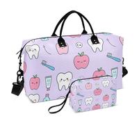 Luggage Organizer Set 2 Pack Quilted Trolley Sleeve Fashionable Daily Storage Dental Apples