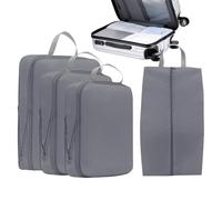 Luggage Packing Cubes for Travel | Double Zipper Travel Organizer Set for Carry on | Double Zipper Clothing Storage Accessories, Suitcase Carry on Organization for Outdoor Trip Vacation