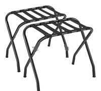 Luggage Rack 2pcs Luggage Rack, Suitcase Holder for Guest Room, Suitcase Stand, Steel Frame, Foldable, Holds up to 100 lb, for Bedroom, Black Load-Bearing Luggage Rack