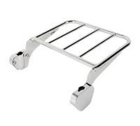 Luggage Rack Compatible With Touring Motorcycles FLHT FLHX FLTR FLHTC Models 1997 To 2008 Fits Street Road King And Similar Bikes(Chrome)