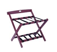 Luggage Rack, Folding Suitcase Stand For Guest Room, Bamboo Luggage Holder With Backrest To Prevent Falling For Hotel Bedroom(B)
