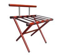 Luggage Rack, Folding Suitcase Stand For Guest Room, Bamboo Luggage Holder With Backrest To Prevent Falling For Hotel Bedroom(B)