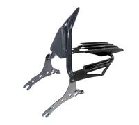 Luggage Rack Pad Motorcycle Sissy Bar Backrest With Luggage Rack Fit For Indian Chieftain Pursuit Roadmaster 2014-2025 Passenger Backrest(Black Set)