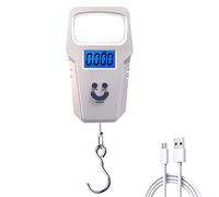 Luggage Scale,Fish Scale,USB Rechargeable Digital Electronics Hanging Luggage Weight Scales for Family Travel Shopping Fishing, (silver)
