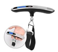 Luggage Scale Portable Digital Weight Scale for Travel Suitcase, Electronic Suitcase Scale Hanging Scales Luggage Weighing Scale Lightweigh for Travel 110 Lb/ 50Kg Capacity, Black