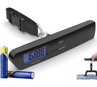 Luggage Scale with Digital HD LCD Display 110 lb/50 kg Capacity Weight Luggage Scale for Heavy Baggage Digital Baggage Weight Scales for Small to Large Size Bag Battery Included Color Black