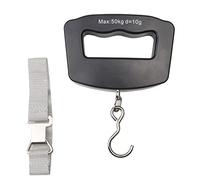 Luggage Scales, 50kg/110lb Electronic Hanging Scales,Handheld Style Suitcase Scales with Backlit LCD Display , fish scale with Hook for Travel Outdoor Home Use., Black-ST002