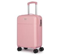 Luggage Set Hard Shell Travel Trolley with Durable 360° Spinner Wheels & Built in TSA Lock, Lightweight ABS Suitcases for Women & Men, 21" 24" (Pink, 20 Inch)