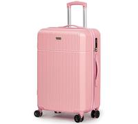Luggage Set Hard Shell Travel Trolley with Durable 360° Spinner Wheels & Built in TSA Lock, Lightweight ABS Suitcases for Women & Men, 21" 24" (Pink, 24 Inch)