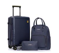 Luggage Sets 3 Piece,Carry On Luggage 20 Inch With Spinner Wheels,PC Hardside Suitcase Set with TSA Lock,Durable Carry On Suitcase With Travel Backpack for Men Women, BLUE, Carry-on 20-inch, 20/Bp/Tb