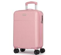 Luggage Sets Suitcase Carry On Hand Cabin ABS Hard Shell 4 Double Spinning Wheels TSA Lock Small/Medium/Large Luggage Suitcase - 3 Piece Set (20"/24"/28") (Pink, 20" Carry-On Suitcase)
