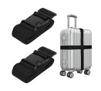 Luggage Strap, Pack of 2, Suitcase Strap, Eye-catching, Adjustable up to 250 cm, High Security Bag Strap for Travel, Durable Suitcase Webbing Made of Nylon, Lightweight & Safe Travel Accessories