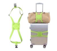 Luggage Straps Bag Bungee， Luggage Straps Suitcase Adjustable Belt，Add a Bag Easy to Travel Suitcase Elastic Strap Belt, Green luggage strap, 63 inches x 1 inch