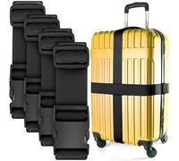 Luggage Straps for Suitcase - Black, 6.5 ft x 2 in, 20 Pack - Strap for Suitcases - TSA Approved by BlueCosto