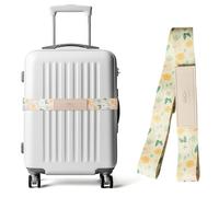 Luggage Straps for Suitcases,Adjustable Luggage Elastic Belt, Travel Essentials for airport,station, Vibrant Designs, Floral Garden