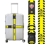 Luggage Straps for Suitcases,Luggage straps with Double Combination Lock,Baggage Identifiers,Personalised Cross Suitcase Straps with Lock with Buckle Nylon Adjustable Band (B)