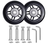 Luggage Suitcase Replacement Wheels Diameter 2 3/4 inch Wear-Resistant Mute Suitcase Luggage Replacement Wheels Rubber Swivel Caster Wheels Repair Kits 4 Wheels (70mm*18mm)