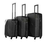 Luggage Suitcase Set 3 Piece Hard Shell Abs Expandable Handle Inbuilt Lock Titanium