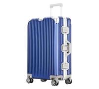 Luggage Suitcases with Wheels Carry On Luggage Suitcase Zipperless Aluminum Frame Luggage Large Capacity Hardshell Suitcase Lightweight and Durable(Blue,26-Inch)