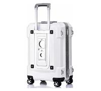 Luggage Suitcases with Wheels Large Capacity Luggage Safe and Reliable TSA Customs Lock Suitcase Compression Luggage Travel Gear(Blanc,75 * 49 * 28CM)