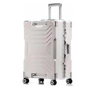 Luggage Suitcases with Wheels Large Capacity Luggage Safe and Reliable TSA Customs Lock Suitcase Compression Luggage Travel Gear(Silver,54 * 35 * 23CM)