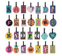 Luggage Tag A-Z Initial for Suitcases, Personalised Alphabet Travel Tag, Baggage Identifier with Secure Strap, Letter Suitcase Tag for Travel Bags, Hand Luggage, Backpack and Gift，A-2