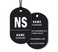 Luggage Tag - Bold Initials: Personalised Engraved Acrylic Luggage Tag, Travel Lovers, Custom Suitcase Label, Holiday Accessory Gift