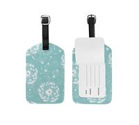 Luggage Tag Dandelion Sky Background Suitcase Travel Baggage Tag Leather 1 Piece