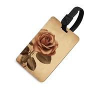 Luggage Tag Privacy Protection Bag Tags Vintage Rose Travel Suitcase Tags Travel Accessories Essential for Suitcases
