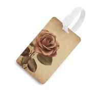 Luggage Tag Privacy Protection Bag Tags Vintage Rose Travel Suitcase Tags Travel Accessories Essential for Suitcases