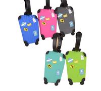 Luggage Tag PVC 5pcs Suitcase Tags Business Travel Tags ID Labels Card Holder Secure Bag Tag