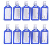 Luggage Tag Reusable Plastic Travel Accessories Square-Shape Tag Identifier Name Card For Easily To Identify Your Luggage From Others 10 Pcs Blue Professional and Attractive