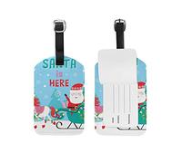 Luggage Tag Santa is Here Suitcase Travel Baggage Tag Leather 1 Piece