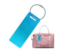 Luggage Tag | Secure Wipe Clean Portable Aluminium Identification Holder | Rewritable Name Tag Notes, For Travel Trips Holiday Flight Bags Suitcase Airports Airplanes